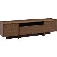 GM TV-Möbel Japandi mit 3 Türen, Dunkles Holzoptik, 197cm