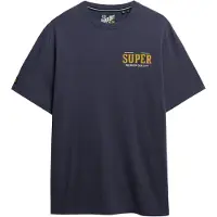 Superdry für Herren. M1012261A Tap Room T-Shirt in Übergröße navy (S), Lässig, Baumwolle, Langarm, Marine