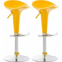 CLP 2er Set Barhocker Saddle gelb