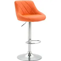 CLP Barhocker Lazio Kunstleder chrom orange