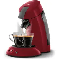 Philips HD6553/81 SENSEO ORIGINAL Kapsel-Kaffeemaschine, Aroma Booster, Crema Pus, 1 oder 2 Tassen, Rot