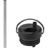 Klean Kanteen Twistverschluss mit Strohhalmset Twist Cap Black/Brushed Stainless