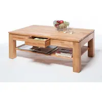 Elfo Couchtisch mit Schubfach 70x115x46cm Kernbuche geölt NEU