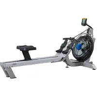 Fluid Rower Evolution E350 Rudergerät - Pulsmesser - Klappbar - Rudergerät mit 10 widerstandsstufen - Rudergerät für zu hause - Wasserwiderstand - Silber