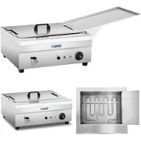 Royal Catering Fisch-Donut-Friteuse mit Auffangschale 3200W 230V 14L