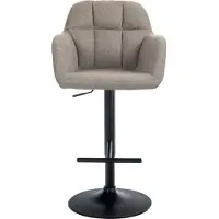 CLP Barhocker Natoma Stoff schwarz taupe