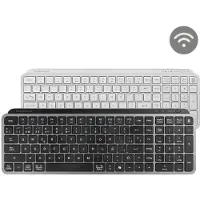 Mars Gaming MK-SILENKEYS, Kabellos, RF Wireless + Bluetooth, Scherenschalter, QWERTY, Schwarz