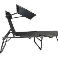Homecall XXL Aluminium Sonnenliege mit Dach Gartenliege Liege 200x70 cm