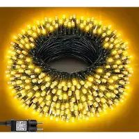 Montegoni LED-Lichterkette für Innen und Außen 20M mit 200 warmweißen LEDs, Wetterfest 8 Lichtmodi, Ferbedienung mit Timer und Memory Funktion, IP65