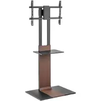 Aisens FT86TSE-401, Multimedia-Ständer, Schwarz, Braun, Stahl, Flachbildschirm, 50 kg, 94 cm (37")