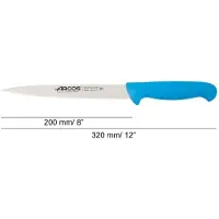 Arcos Filetiermesser Farbe - Prof 295223 aus rostfreiem Stahl Nitrum und mango ergonomisches Polypropylen in blau und 19 cm Klinge, Display-Abdeckung