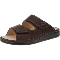 Finn Comfort Herren Pantolette Riad, Bequem, Braun, Leder, - Herrenschuhe Sandale / Pantolette, Braun, leder (kabro)