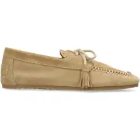 Shabbies Amsterdam Damen Ciska Mocca Mokassin Wildleder Beige-Schuhgröße 41