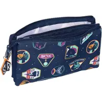 Safta Dreifaches Mehrzweck-Etui Buzz Lightyear Marineblau (22 x 12 x 3 cm)