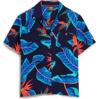 Superdry für Damen. W4010419A Beach Resort Hemd navy (M), Lässig, Viskose, Kurzarm, Marine