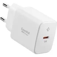 Spigen - Wall Charger Essential (EE201EU) - Type-C, GaN, Fast Charging, PD20W, Quantum Boost - White
