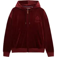 Superdry für Damen. W2012544A Country Club Velours-Ziphaube rot (S), Lässig, Polyester