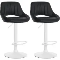 CLP 2er Set Barhocker Milet Kunstleder W schwarz