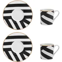 MIKASA Luxe Deco Espressotassen-set 100ml 2 Einheiten Golden Golden One Size