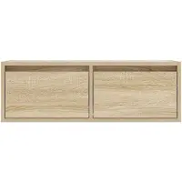 vidaXL TV-Schrank mit LED-Leuchten Sonoma-Eiche 75x35,5x25 cm