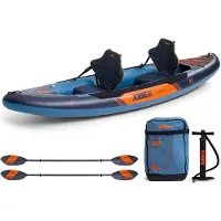 Jobe Gama, Aufblasbares Kajak, 2 Person(en), Blau, Orange, EVA (Äthylen-Vinylazetat), Glasfaser, Nylon, Polyvinylchlorid (PVC), 2 Sitz(e), 3650 mm