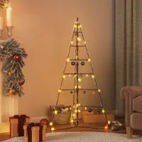vidaXL Metall-Weihnachtsbaum für Dekorationen Schwarz 140 cm