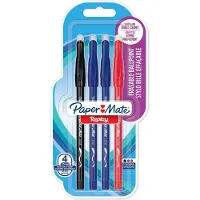 Paper Mate Radierbare Kulli REPLAY 4er bl/schw/rot M 1.0mm Blister