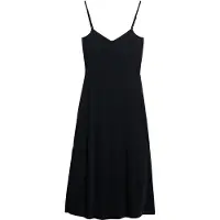 Superdry für Damen. W8011419A Schwarzes Strickkleid mit offenem Rücken (L), Lässig, Viskose, Modal, Ärmellos / Hosenträger