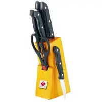 Sonstiges Renberg Messerblock Messerset 7-teilig Edelstahl + Holzblock RB-2568