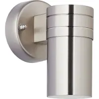 Brilliant LED Außen-Wandleuchte Hanni edelstahl 14 cm GU10 3 W warmweiß