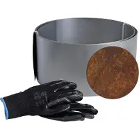 ESTEXO Edel-Rost Rasenkante Mähkante 15 cm x 10 m Hochbeet Beetumrandung Beeteinfassung