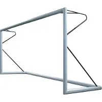 Powershot 8er-Fußballtor (5m x 2m) - Transportabel - 80mm Aluminium - Schwarz