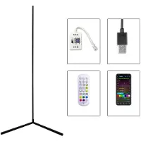 ANTCOOL Stehlampe, 22W Wohnzimmerlampe mit Fernbedienung, RGB Wohnzimmer Stehlampe Turn Corner Stehlampe Schlafzimmer Wohnzimmer Einstellbare Farbe