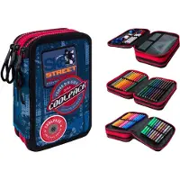 Sonstiges Federmäppchen Federmappe Federtasche mit Einrichtung Coolpack Jumper 3 Blue Badges B67154 blau