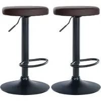 CLP 2er Set Barhocker Ponte Kunstleder schwarz braun