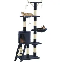 Sonstiges Möbel Katzen-Kratzbaum mit Sisal-Säulen 138 cm Dunkelblau 2023