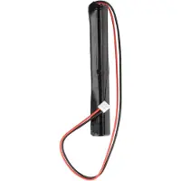 AccuCell 2,4 Volt 1800mAh NiMH Akku passend für Not- und Sicherheitsbeleuchtung AA, Abmessungen 100x15mm, mit 25cm Kabel und JST EHR-2 Stecker