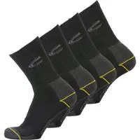 Camel active Herren boot Socke aus Bio Baumwolle 4er Pack uni basic anthrazit melange, schwarz Größe 39-42 und 43-46, Farben:black, SockSizes:43-46