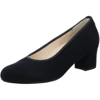 Hassia Pumps EUR 38,5, 4 cm Blockabsatz, aus chromfrei gegerbtem Veloursleder