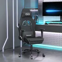 Sonstiges CLORIS - Gaming-Stuhl mit Fußstütze Schwarz Stoff, 16,3 kg