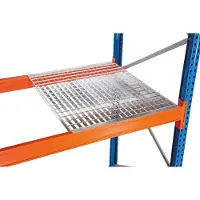 Schulte Lagertechnik Holmbündig einlegbarer Gitterrost für Palettenregale, B 1350 x T 800 mm, für Holmtiefe 50 mm, verzinkt, 1 Stück
