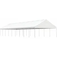 vidaXL CLORIS Designermöbel Pavillon mit Dach Weiß 20,07x5,88x3,75 m Polyethylen , Pavillons & Partyzelte Design 2024