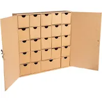 Rayher Hobby Materialen Pappmaché Adventskalender Schränkchen