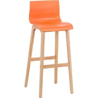 CLP Barhocker Hoover Natura 4-Fuß Gestell orange