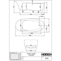 Hoesch 4493.112305 BW Namur Lounge 1900x900 freistehend