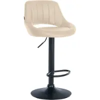 CLP Barhocker Milet Kunstleder schwarz creme