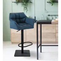CLP Barhocker Damaso B Stoff blau