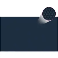 vidaXL Poolzubehör - HOMMIE, Treibende Pool-Solarplane PE 1000x600 cm Schwarz und Blau 2023