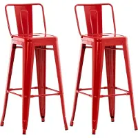 CLP 2er Set Barhocker Mason rot