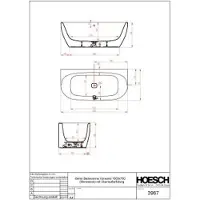 Hoesch 3967.111 BW iSensi Vorwand 1600x750 Monolith